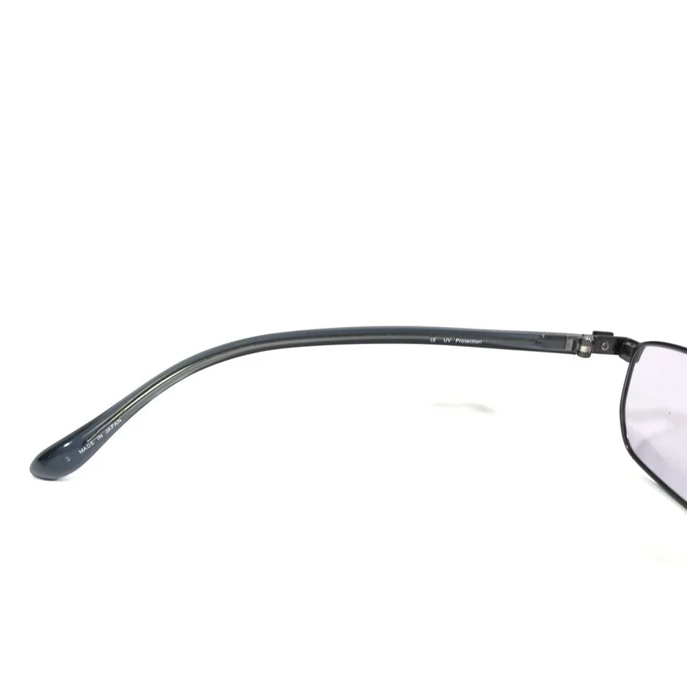 John Paul Gaultier Sunglasses 58-0062 Gray Clear Blue Rectangular w/ Gray Lenses